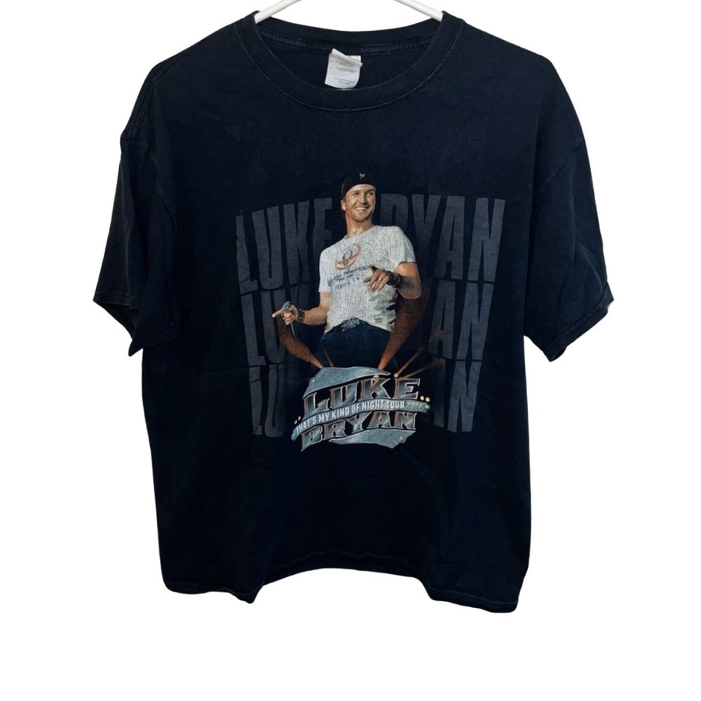 Luke Bryan 2014 Tour Graphic Tee | Gildan Size Large | Black Cotton T-Shirt